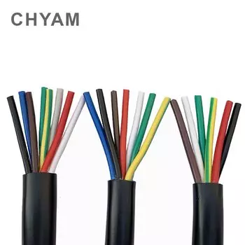 Медный электрический кабель CHYAM черный мягкий 17 AWG 1mm2