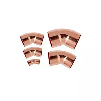 Медный фитинг 9,52 мм-50,8 мм, равноугловой Соединитель с двойным гнездом 45 градусов для сварки труб, для кондиционирования воздуха и охлаждения