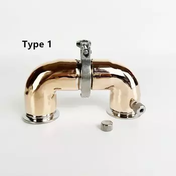 Медный локоть YOHOYAMA 2" с термометром (2 штуки)