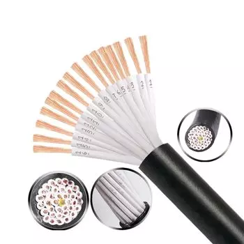 Медный многожильный кабель NIQEZNIL RVV 16 жил черный