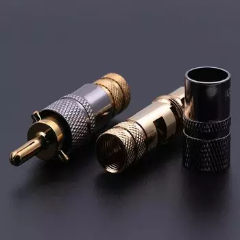 Медный позолоченный штекер типа «банан» 24 к, 2 шт./Лот, аудиоразъем, переходник «банан», обойма для колонок, красный и белый цвета