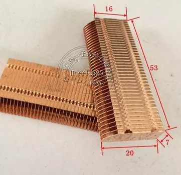 Медный теплоотвод MoreSunsDIY 53*20*7 мм