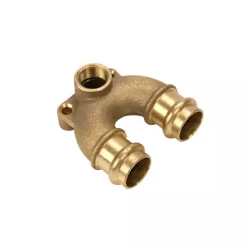 Медный зажим 22 мм * 1/2, колено обратного давления, U-образный колено, двойной зажим, соединение трубы горячей и холодной воды