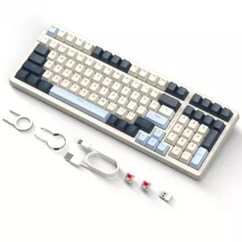 Механическая игровая клавиатура ATTACK SHARK x FREEWOLF K8 с 100 клавишами, Bluetooth 5,0/2,4 ГГц/USB- C Hot Swap, RGB подсветка для ПК/Mac/Win