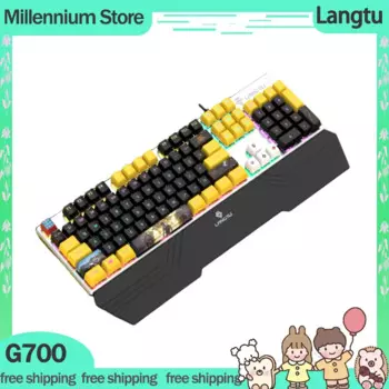 Механическая игровая клавиатура Langtu G700, проводная клавиатура с клавишами горячей замены, подсветка PBT RGB, настраиваемая игровая клавиатура для киберспорта, подарок