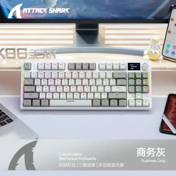 Механическая клавиатура Attack Shark K86, 75%, 3 режима, Usb/2,4g/Bluetooth