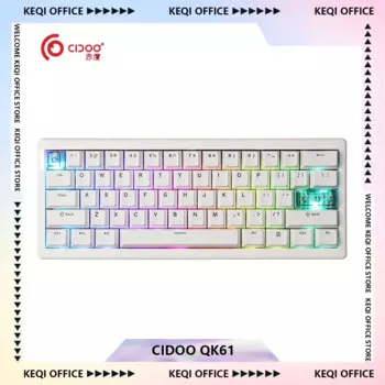 Механическая клавиатура Cidoo Qk61 Qmk Bluetooth, 3-режимная беспроводная прокладка с возможностью горячей замены, настройка клавиатуры, офисная игровая клавиатура
