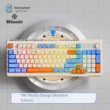 Механическая клавиатура Eweadn V98 с 95 клавишами, беспроводная клавиатура 2,4g и 5,0 Bluetooth Rgb подсветка клавиш Pbt, клавиатура с колпачком клавиш E-Sport, Игровая клавиатура