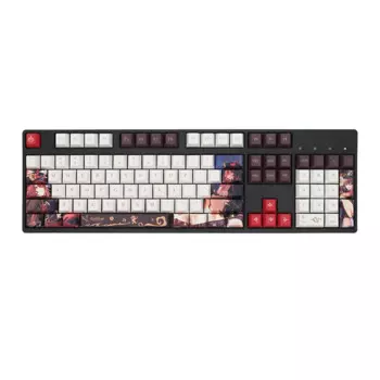 Механическая клавиатура Genshin Impact HuTao DIY, клавиши PBT, RGB подсветка, Беспроводная Bluetooth клавиатура с клавишами