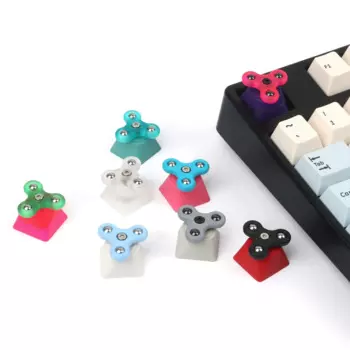 Механическая клавиатура Hammer hammer resin с колпачком на кончик пальца и гироскопом, Вращающаяся клавиатура «сделай сам» на заказ, красная, синяя, черная, фиолетовая, зеленая и розовая