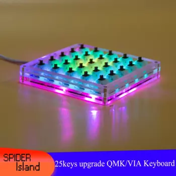 Механическая клавиатура Hotswap QMK, 25 клавиш, с RGB-подсветкой