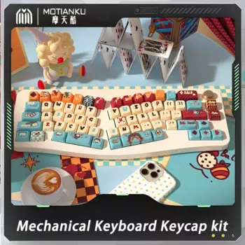 Механическая клавиатура MoTianKu, игровая механическая клавиатура PBT с 138/158 клавишами