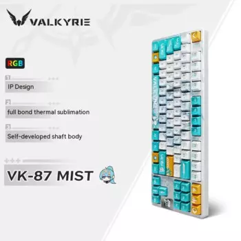 Механическая клавиатура Valkyrie Vk87, 3-модельная пользовательская Rgb подсветка, клавиша горячей замены, клавиатура Pbt, Беспроводная игровая механическая клавиатура