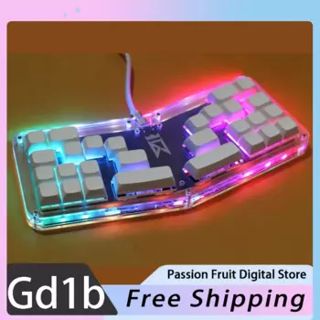 Механическая клавиатура Winry Gd1b, эргономичная Проводная игровая мини-клавиатура RGB для Windows/Macos/Ios/Android ПК геймеров