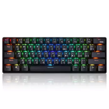 Механическая клавиатура YK600, 61 клавиша, RGB подсветка, 2,4 ГГц + Проводная Двухрежимная компактная механическая клавиатура 60% (Русская версия