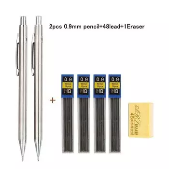 Механические карандаши Hopk серебристого цвета 0.3/0.5/0.7/0.9/1.3/2.0 мм