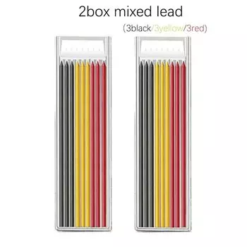 Механические карандаши MROOFUL 2.8 мм, металлические, 2B, красный/черный/синий