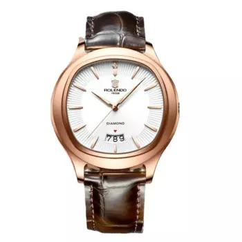 Механические мужские часы, простые модные водонепроницаемые деловые часы, полностью автоматические механические мужские спортивные часы, взрослые часы с кожаным ремешком