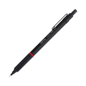 Механический карандаш rOtring Rapid PRO 0,5/0,7 мм серебристый хром/матовый черный