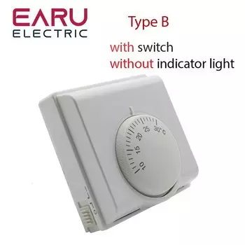 Механический комнатный термостат EARUELECTRIC 10-30 220В
