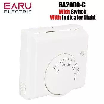 Механический терморегулятор EARUELECTRIC 10-30°C 220В