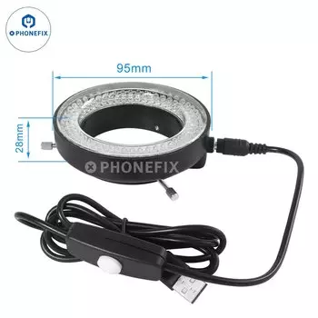 Механик L64/72/144 светодиодный USB-микроскоп кольцевой светильник осветитель яркость лампы регулируемая для тринокулярного микроскопа пайка Rep