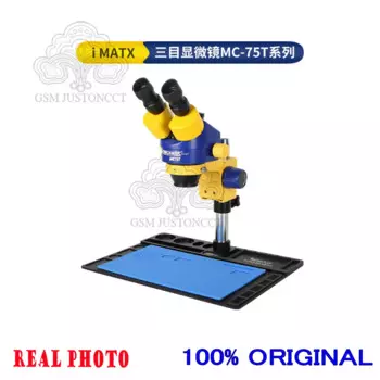 Механик MC24S/MC75S/MC75T Teropong Industrial/Микроскоп Стерео, Триокуляр HD Roda Gigi Ganda untuk Pemeliharaan PCB Ponsel