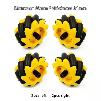 Меканум колеса SZFYDOSH 48 мм, 60 мм, 80 мм, 97 мм