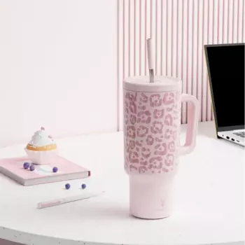 Meoky Леопардовая вакуумная бутылка из нержавеющей стали 40 унций