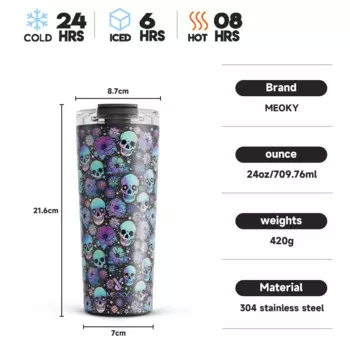 Meoky вакуумная кружка 24 унции из нержавеющей стали