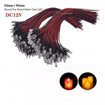 Мерцающие светодиодные свечи TiaoChongYi 3 мм/5 мм 9-12 В