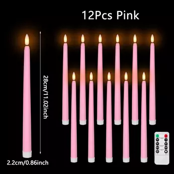 Мерцающие светодиодные свечи XMSJ, черные, 12-144 шт