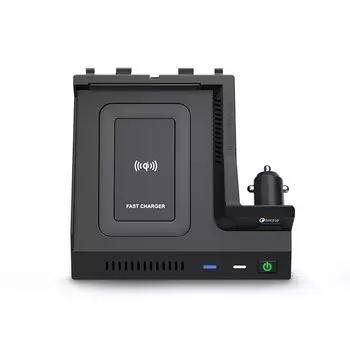 Mercedes Benz W205 AMG C43 C63 GLC43 GLC63 Автомобильная Беспроводная Зарядная Панель 10 Вт Чехол Для Зарядки Телефона ABS Ма...