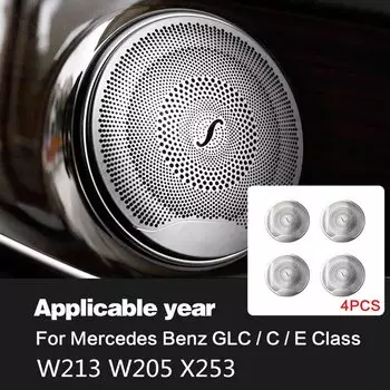 Mercedes Benz W205 W213 X253 GLC C E Class E200 Автомобильная Дверь Аудио Крышка Декор Динамическая Отделка Динамика Аксессуа...