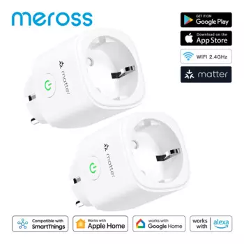 Meross 2/4 упаковка 16А Интеллектуальный WiFi ЕС разъем с функцией мониторинга энергии таймер Поддержка Apple Homekit Google Alexa Smartthings
