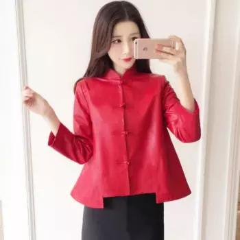 MESHARE Женская Весенняя куртка из натуральной овечьей кожи R14