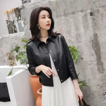 MESHARE Женская Весенняя куртка из натуральной овечьей кожи R12