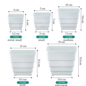 Meshpot Квадратный горшок для суккулентов 6-15 см