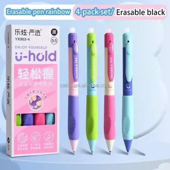 Мesibo гелевые ручки, черные и синие, 0,5 мм, стираемые