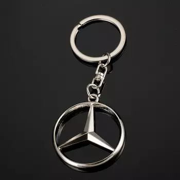 Metal Car Keychain Badge Key Chain Ring for Mercedes Benz W203 W204 W212 C180 GLK300 CLS CLK CLA SLK C E Series Auto Accessories