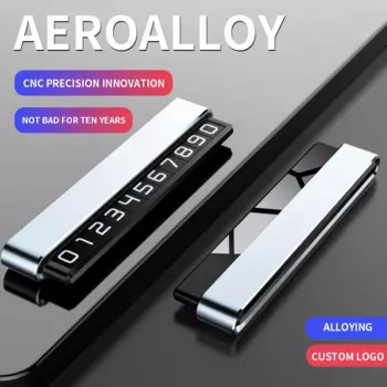 Металлическая автомобильная временная парковочная карта, вращающийся номер телефона, алюминиевые наклейки, парк-стоп в автомобиле, Стайлинг, автоаксессуары