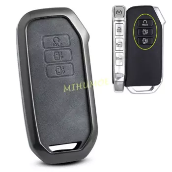 Металлический кожаный чехол для автомобильного дистанционного брелока для Kia Sportage NQ5 K5 K8 EV6 Sorento Seltos Optima Niro 2022 2023 2024 2025