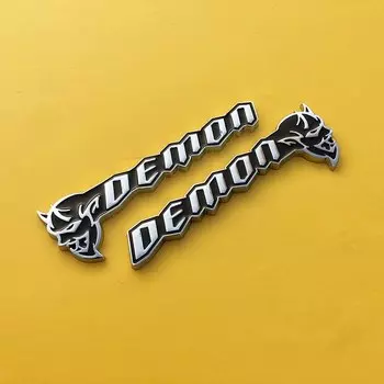 Металлическая эмблема Hellcat SRT Demon, автомобильная наклейка, передняя решетка, значок на крыло, наклейка на дверь для Dodge Challenger Charger SRT GT, Стайлинг автомобиля