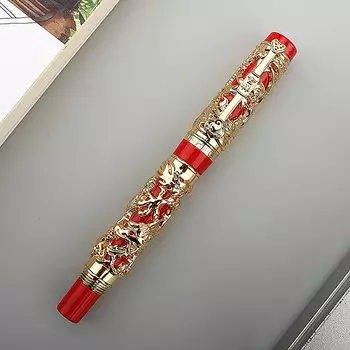 Металлическая гелевая ручка Jinhao с рисунком дракона и феникса