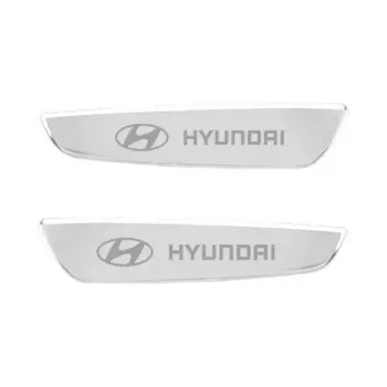 Металлическая Эмблема для Hyundai Tucson Accent Elantra Santa fe Sonata I20 I30 I40 ix25 ix35 Solaris, 2 шт.