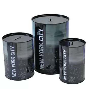 Металлическая копилка oeny