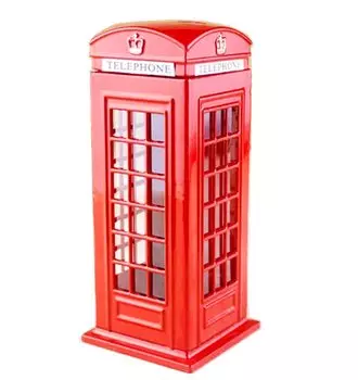 Металлическая копилка-телефонная будка TUOYIRUBLUEX