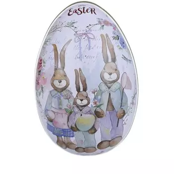 Металлическая коробочка с кроликом для подарков