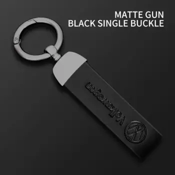 Металлическая кожаная Автомобильная эмблема брелок для ключей для VW Golf Tiguan Jetta Transporter Passat T5 Polo Touran Scirocco Arteon аксессуар