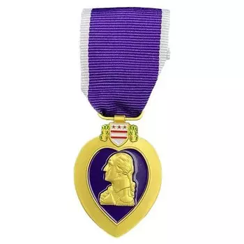 Металлическая медаль США с фиолетовым сердцем